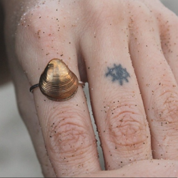 Bronze & Silver Seashell Ring